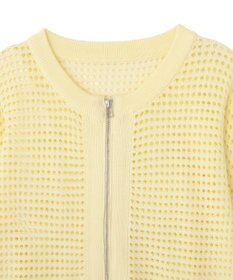 AMERICAN HOLIC 【先行予約】ジップアップメッシュニットカーディガン【WEB限定カラー有り】