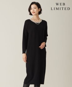 J.PRESS LADIES L 【WEB限定カラーあり・洗える】TRIM RAYON STRETCH ニット ワンピース