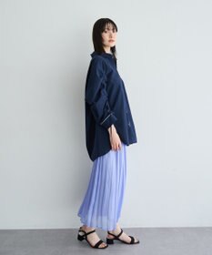 YECCA VECCA シャイニーサテンプリーツスカート