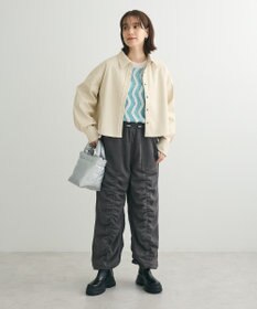 Green Parks ショート丈フェイクレザーシャツ