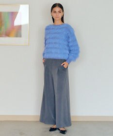 YECCA VECCA フェザーボーダーニット