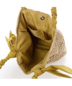 UNBILLION カシュカシュ cachecache / 下がりリボン柄編みトート カゴバッグ