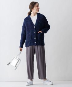 自由区 【Sサイズ有】ボタニカルダイ Vネックカーディガン