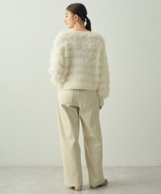 YECCA VECCA フェザーボーダーニット