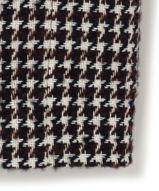 23区 チェック ツイード ノーカラーコート