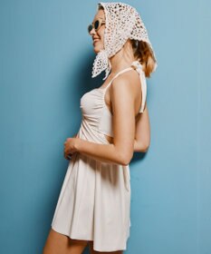 San-ai Resort（三愛水着楽園） ワコール定番商品カップ使用、GHIカップの大きなお胸に対応【グラマラスフィット】クロスワイヤーAライン水着　9D-M　【San-ai Resort（サンアイリゾート）】