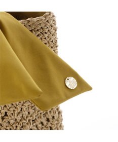 UNBILLION カシュカシュ cachecache / 下がりリボン柄編みトート カゴバッグ