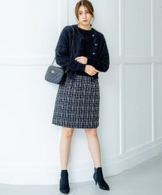 組曲 ナイロンファー カーディガン