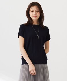 J.PRESS LADIES S 【洗える】レーヨンエリートストレッチ フレンチスリーブ ニット