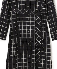 ICB L 【30th ANNIVERSARY】 ウィンドウペンプリント シャツワンピース