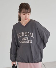 Green Parks ナイロンロゴＶネックプルオーバー