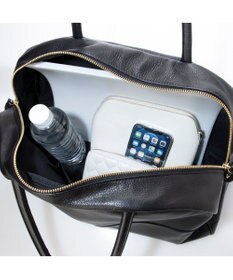 UNBILLION ペルケ perche / ガーメントレザー・サスティナブル2wayハーフムーンボストン