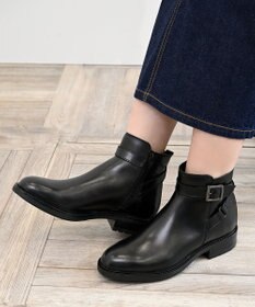 Pointer 本革ベルト付きエンジニアショートブーツ