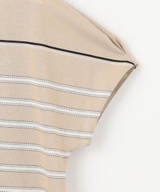 J.PRESS LADIES L パネルボーダー フレンチスリーブ カットソー