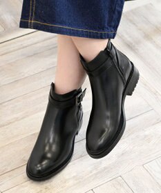 Pointer 本革ベルト付きエンジニアショートブーツ