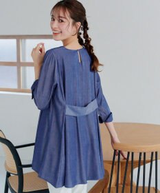 Tiaclasse L 【小倉優子さん着用・選べる袖TYPE・洗える】バックフレアチュニック