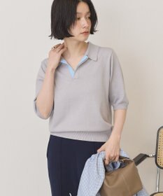 AMERICAN HOLIC 襟付き配色ニット