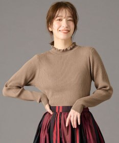 ANY 【洗濯機可】ウォームニットフリルプルオーバー