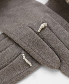 ORuKuBET 【オンワード・クローゼット限定】パールリング風エコファージャージグローブ (WOMEN)【スクワラン加工 / 抗菌機能・タッチパネル対応】