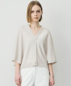 ICB L フライスリーブ Vネックカーディガン