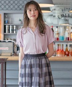 ANY SIS S シルケットストライプ スキッパー カットソー