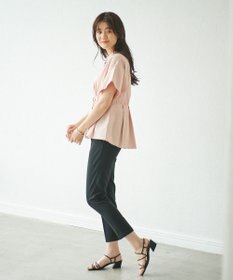 #Newans 【ANSWER for シンプルベーシック】スリットスリーブペプラムブラウス