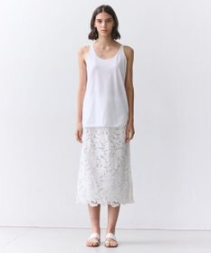 BEIGE， 【洗える】BROIS / コットンシャツテールタンクトップ