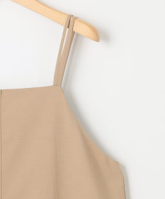 組曲 L 【洗える・シワになりにくい】リネン混オックスストレッチ キャミワンピース