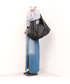 UNBILLION ペルケ perche / ナイロン×牛革かぶせジェムストーン2wayボストンバッグ