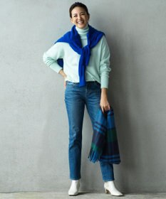 23区 カシミヤ チェック柄 ストール