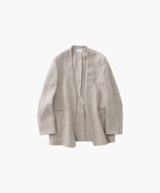 ATON LINEN OXFORD | ノーカラージャケット