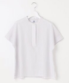 J.PRESS LADIES L ストライプジャージー ドルマンスリーブ カットソー