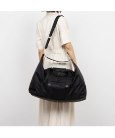 UNBILLION ペルケ perche / ナイロン×牛革かぶせジェムストーン2wayボストンバッグ