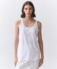 BEIGE， 【洗える】BROIS / コットンシャツテールタンクトップ