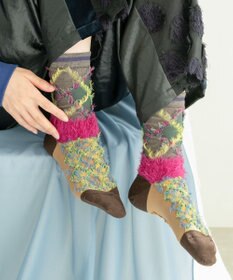 COQ 【MEN】KITSUNE ARGYLE アーガイルリバーシブルファーソックス