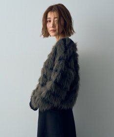 YECCA VECCA フェザーボーダーニット