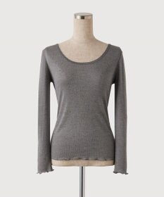 TOQUE 〈大草直子さんアドバイザー〉【天然素材】アルパカシルクリブ ロングT