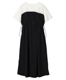 Green Parks 布帛ドッキングドロストワンピース