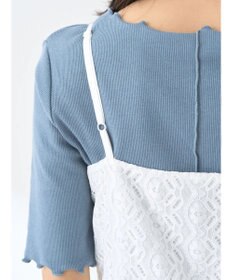 earth music&ecology フラワーレースキャミワンピース