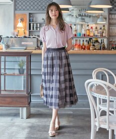 ANY SIS シルケットストライプ スキッパー カットソー