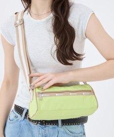 LeSportsac E/W SQUARE BOX SHOULDER/スペクテイターライム/ボーン