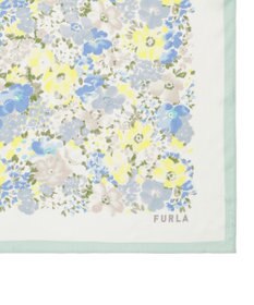 MOONBAT 【シルク100%】フルラ (FURLA) 花柄 シルクプリントスカーフ 65cm×65cm
