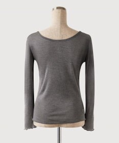 TOQUE 〈大草直子さんアドバイザー〉【天然素材】アルパカシルクリブ ロングT