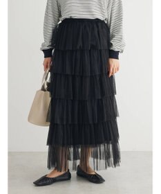 Green Parks ・ＥＬＥＮＣＡＲＥ　ＤＵＥ　ティアードラメチュールスカート