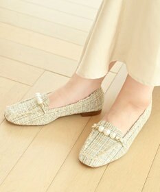 nouvelleRobe Oū 【本革・高反発】Pearl loafers スクエアトゥパルビットローファー