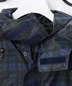 MOONBAT FLAT PURE レインコート チェック柄 リュック対応 ユニセックス 収納袋付き