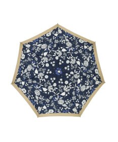 MOONBAT LANVIN en Bleu 折りたたみ傘 バイカラーデイジー サテンプリント 大きめ55cm