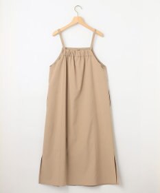 組曲 【洗える・シワになりにくい】リネン混オックスストレッチ キャミワンピース