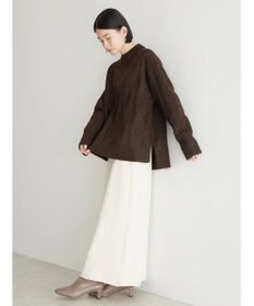 AMERICAN HOLIC Ｍｉｘヤーンモックネックケーブルニットプルオーバー