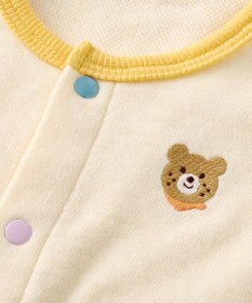 MIKI HOUSE HOT BISCUITS 【50-60cm】接結カノコ素材 ワンポイント刺繍 ツーウェイオール